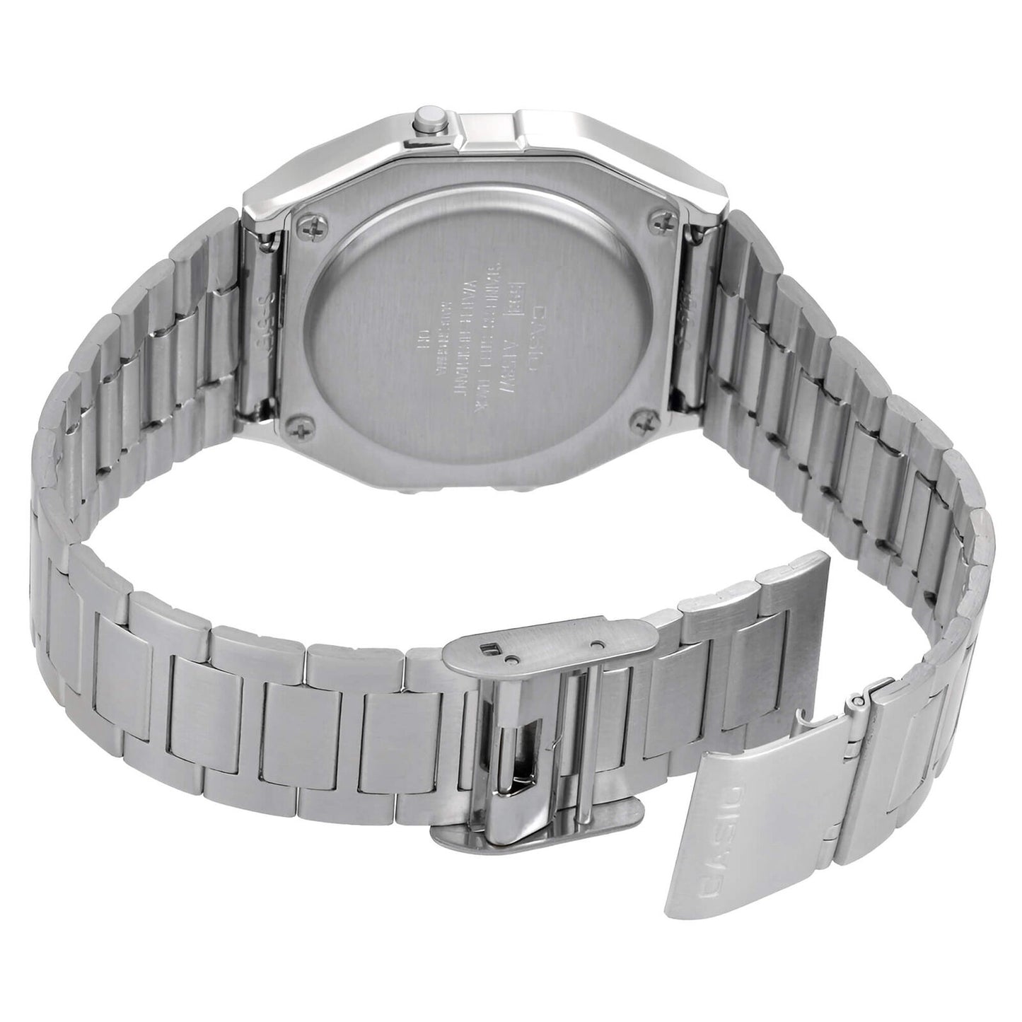 Casio Men'S Watch Classic Digital Grey Dial Stainless Steel Bracelet A158WA-1