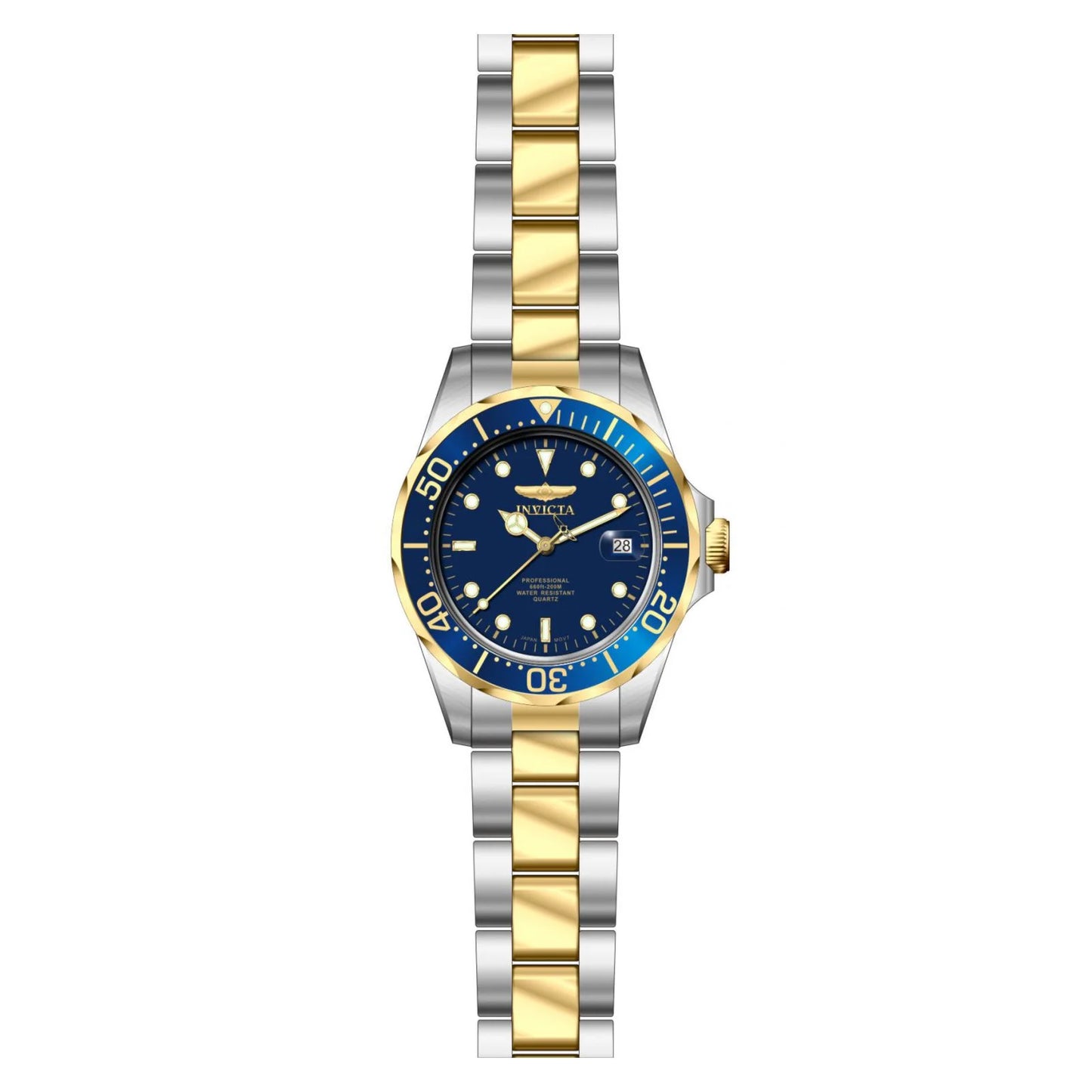 Pro Diver Quartz Blue Dial Two-Tone Men'S Watch 8935