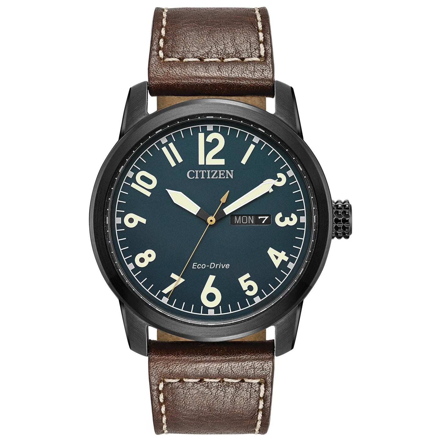 Men'S Eco-Drive Chandler Brown Strap Field Watch BM8478-01L