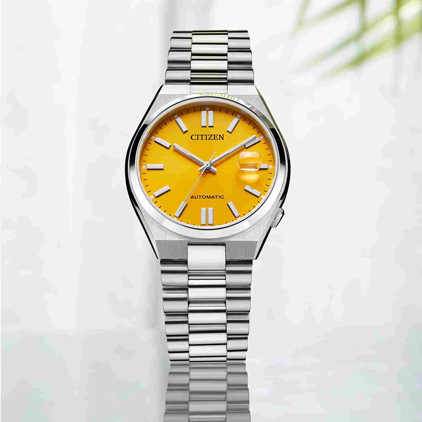 CITIZEN NJ0150-81Z Tsuyosa Automatic Yellow Dial Stainless Steel Men'S Watch