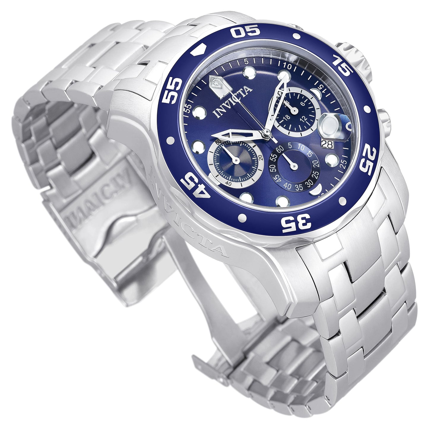 Men'S 0070 Pro Diver Quartz Chronograph Blue Dial Watch