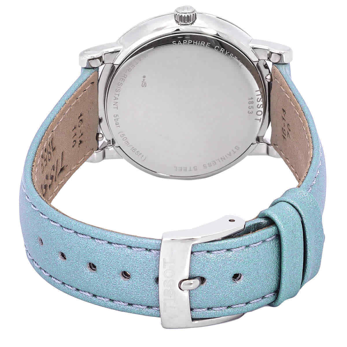 Tissot Carson Moon Phase Quartz Light Blue Dial Ladies Watch T122.223.16.35