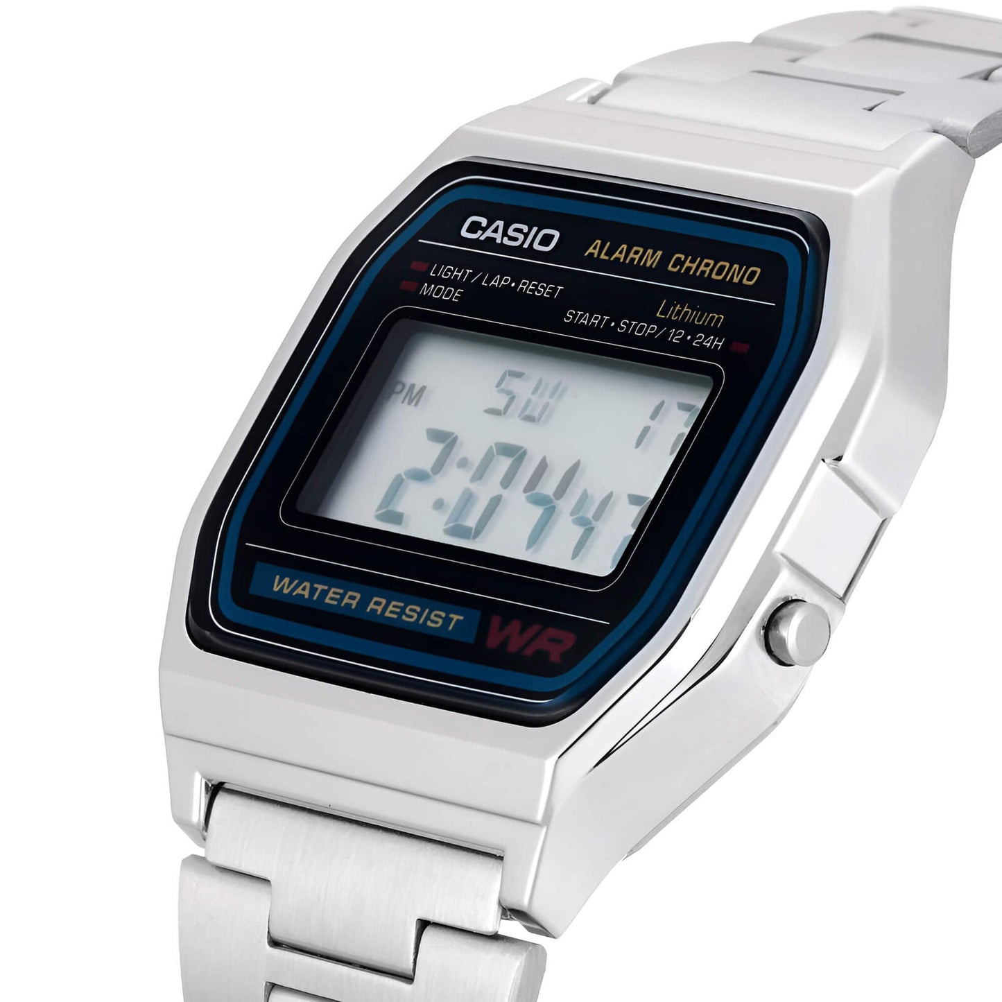 Casio Men'S Watch Classic Digital Grey Dial Stainless Steel Bracelet A158WA-1
