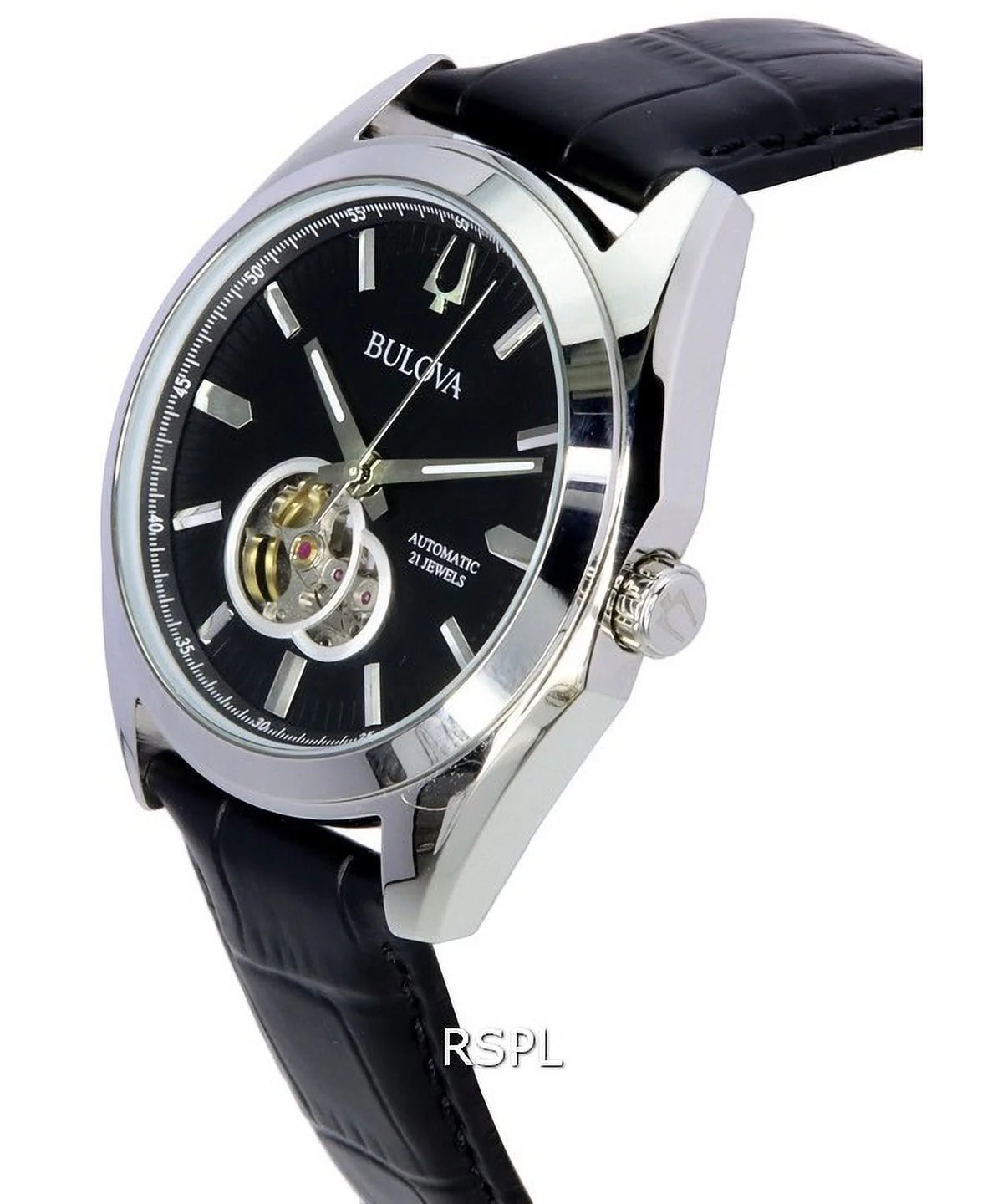 Surveyor Black Open Heart Dial Automatic 96A273 Men'S Watch