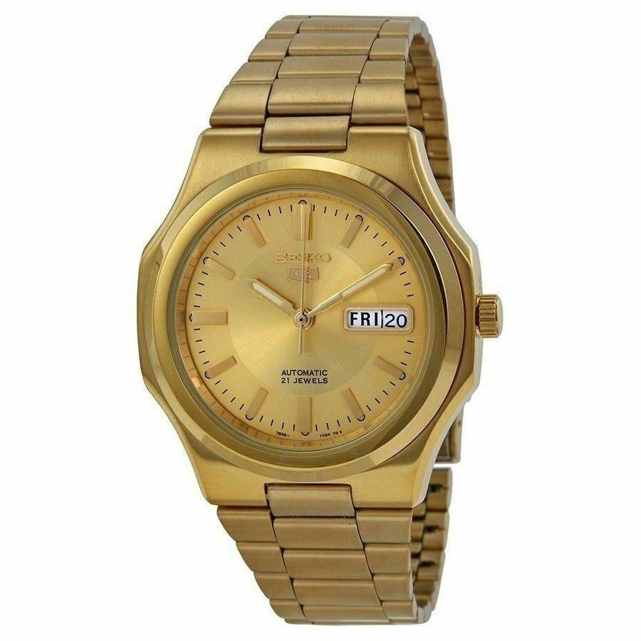 Seiko Men'S Snkk52 Seiko 5 Automatic Gold-Tone Stainless Steel Bracelet Watch