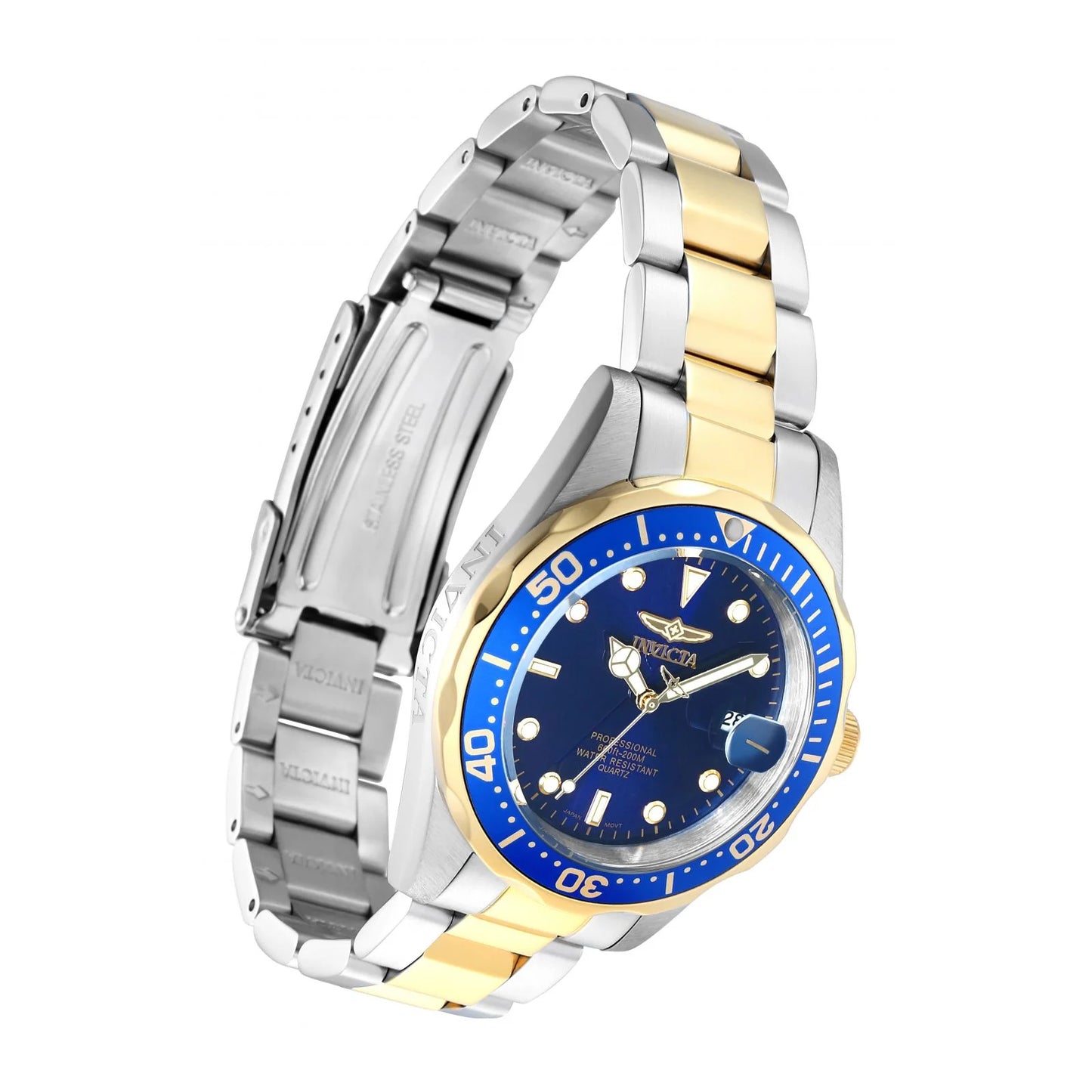 Pro Diver Quartz Blue Dial Two-Tone Men'S Watch 8935