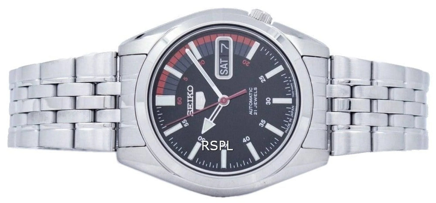 Men'S 5 Automatic SNK375K Black Stainless-Steel Automatic Fashion Watch