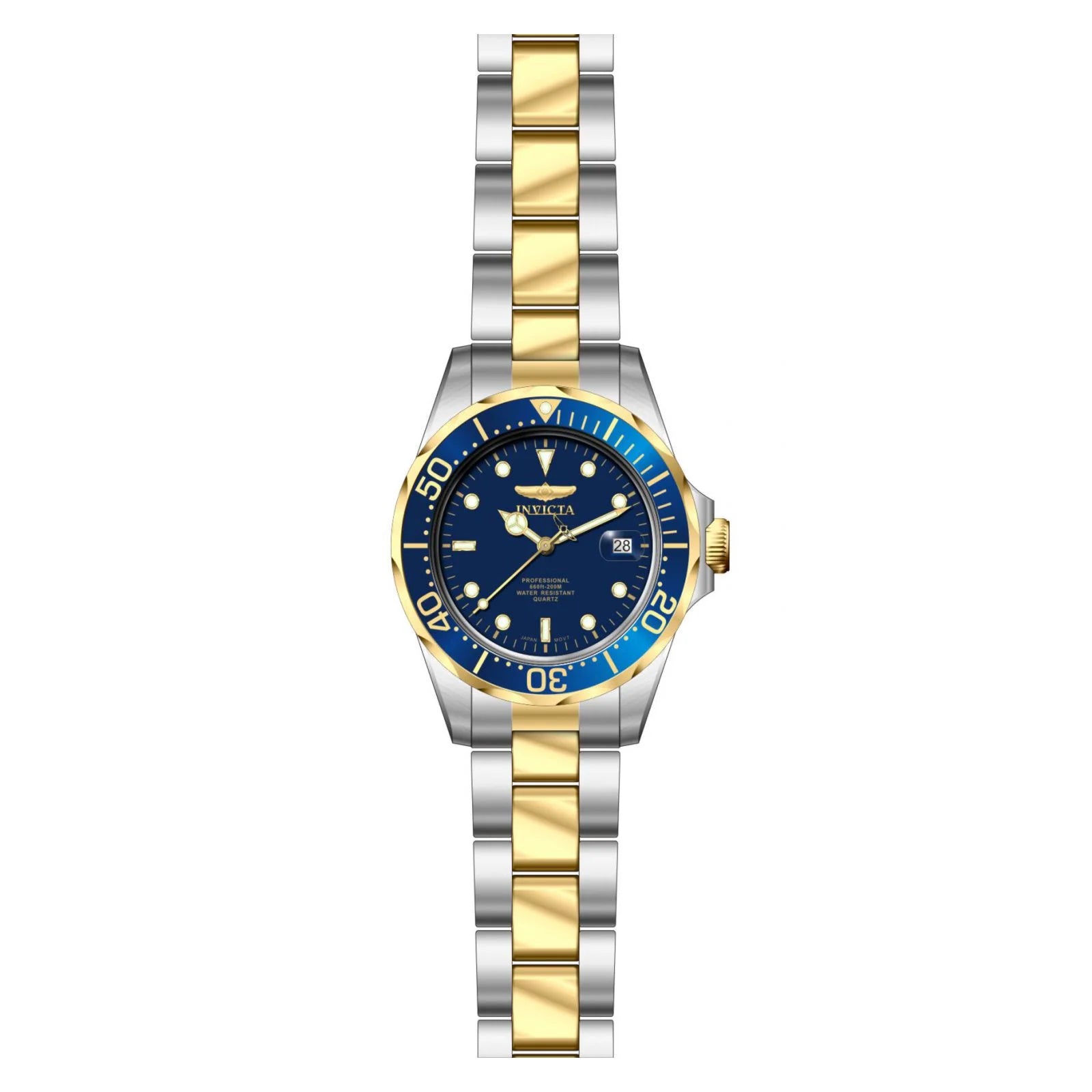 Pro Diver Quartz Blue Dial Two-Tone Men'S Watch 8935