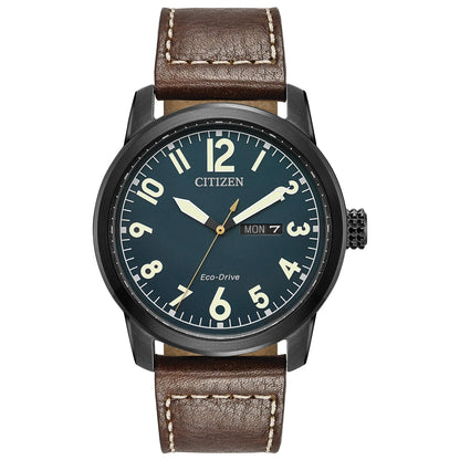 Men'S Eco-Drive Chandler Brown Strap Field Watch BM8478-01L