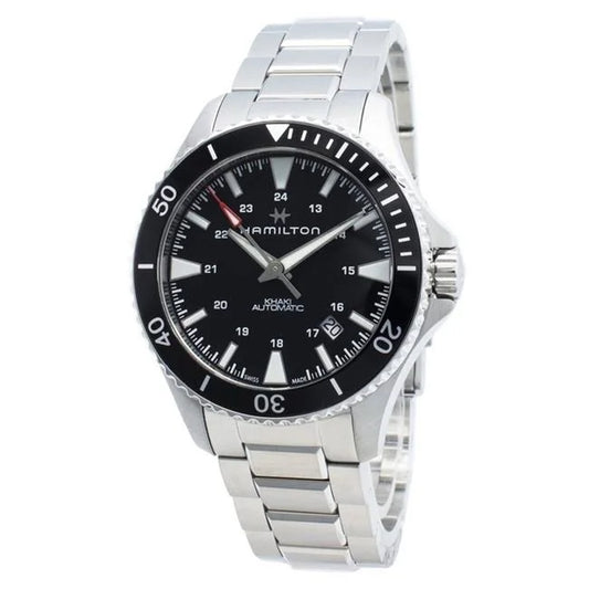 Khaki Navy Automatic Black Dial Mens Watch H82335131