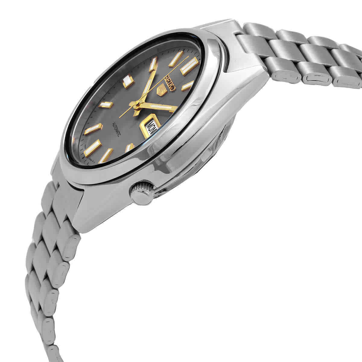 Seiko 5 Automatic Grey Dial Men'S Watch SNXS75K1
