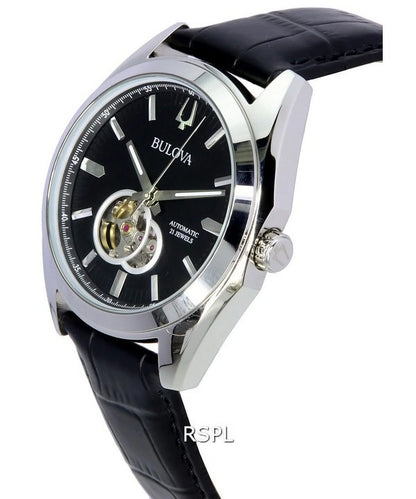 Surveyor Black Open Heart Dial Automatic 96A273 Men'S Watch