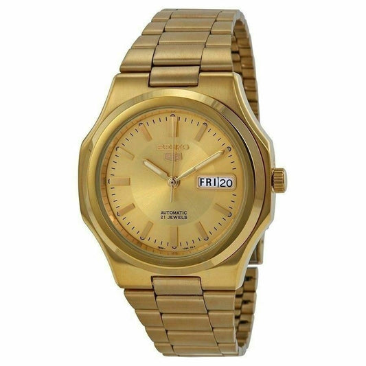 Seiko Men'S Snkk52 Seiko 5 Automatic Gold-Tone Stainless Steel Bracelet Watch